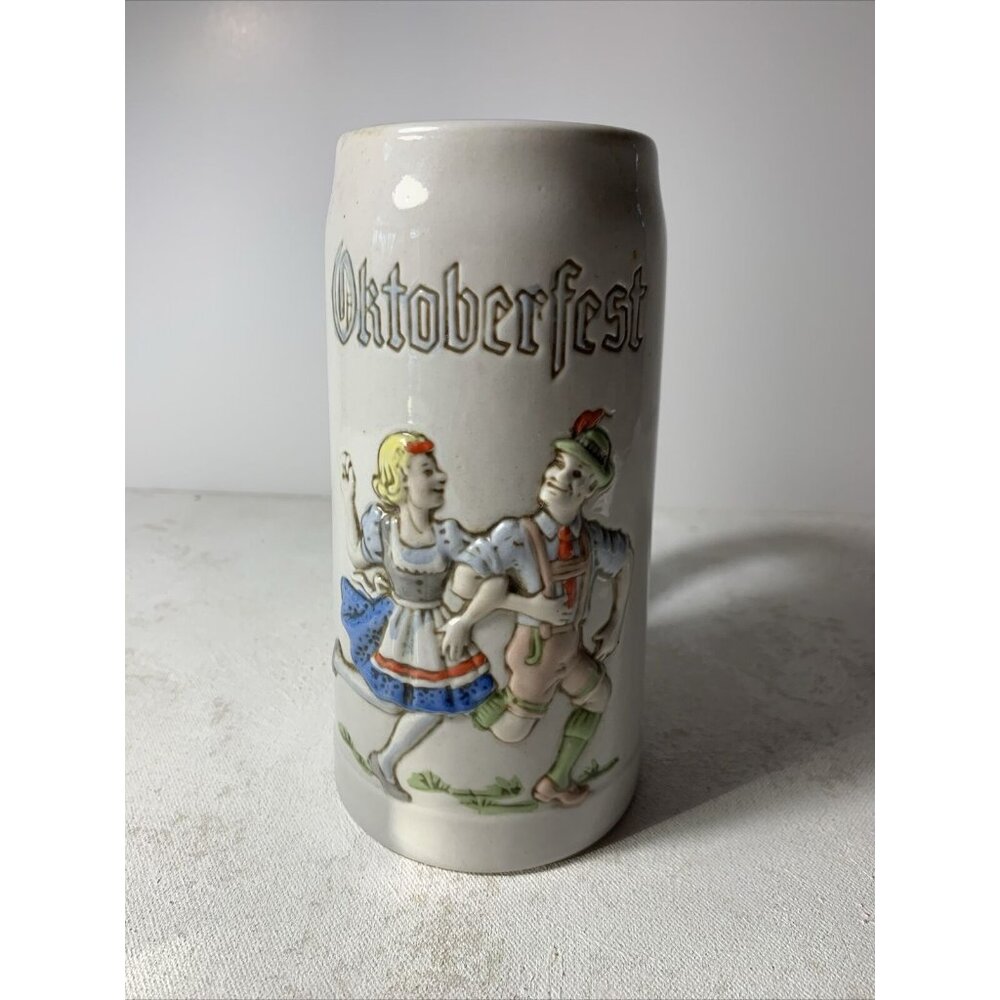 Ceramarte Embossed Oktoberfest w/ German Dancers Beer‎ Stein Mug